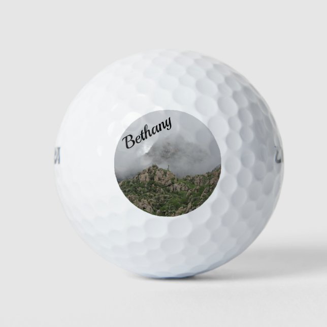 Desert Mountain in Morning Mist Southwest Photo Golf Balls (Front)