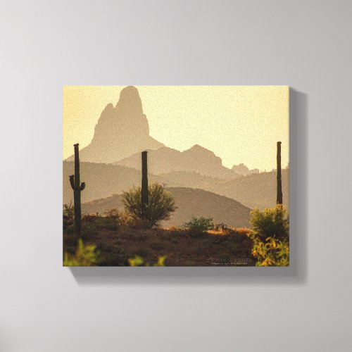 Desert Mountain Weavers Needle Arizona USA 10x8 Canvas Print