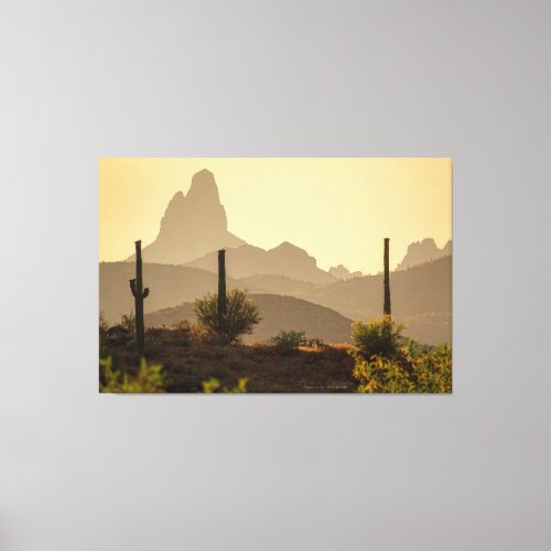 Desert Mountain Weavers Needle Arizona USA 60x40 Canvas Print