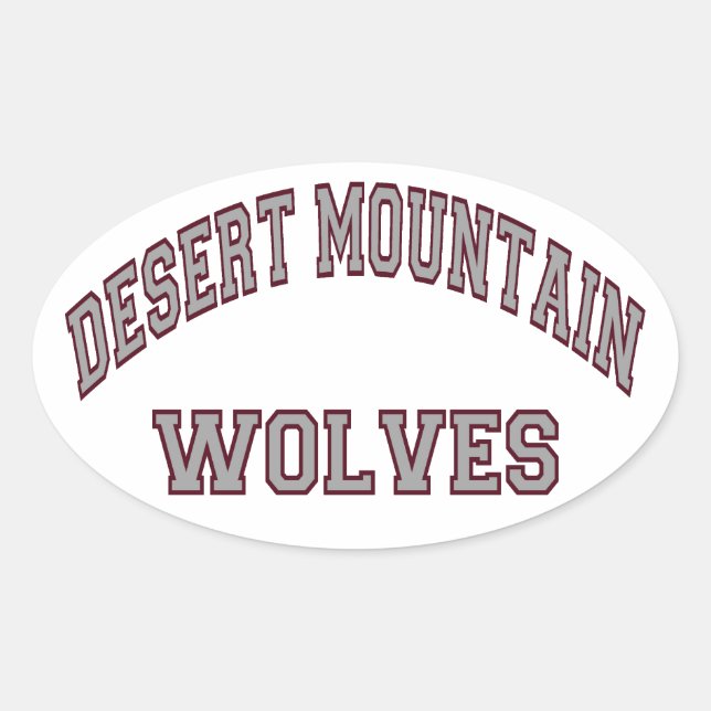 Desert Mountain Wolves Oval Sticker (Front)