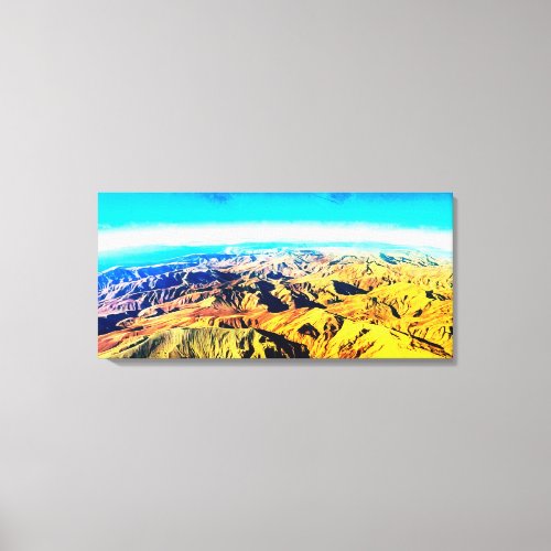 Desert mountains and sky horizon  canvas print