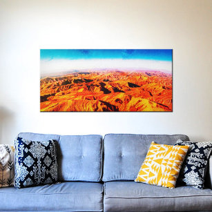 Desert mountains and sky horizon  canvas print