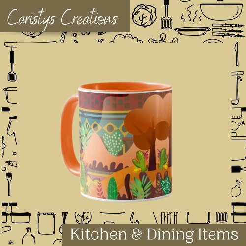 Desert Mountains Cactus Mug