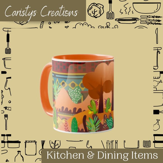 Desert, Mountains, Cactus Mug (Creator Uploaded)