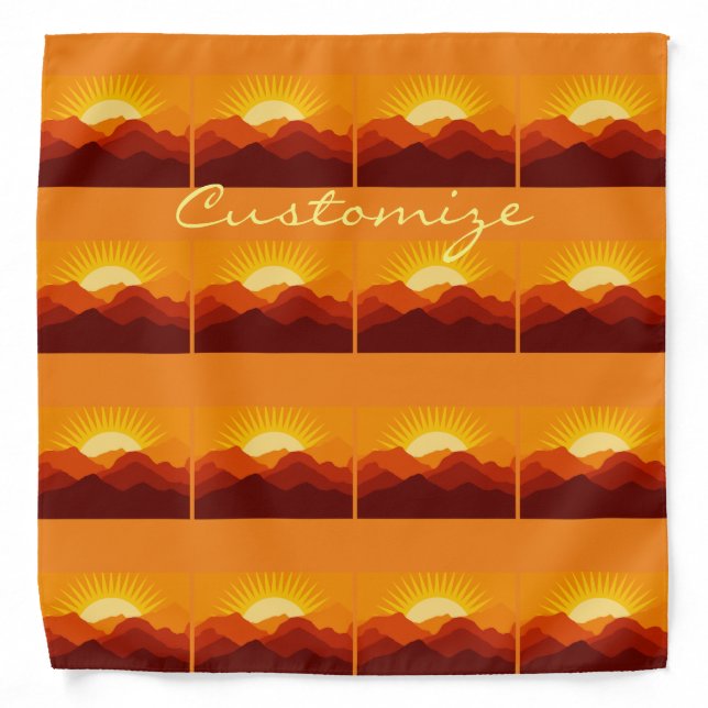 Desert Mountains Sunset Thunder_Cove Bandana (Front)