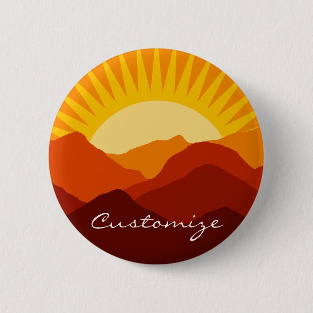 Desert Mountains Sunset Thunder_Cove Button (Front)