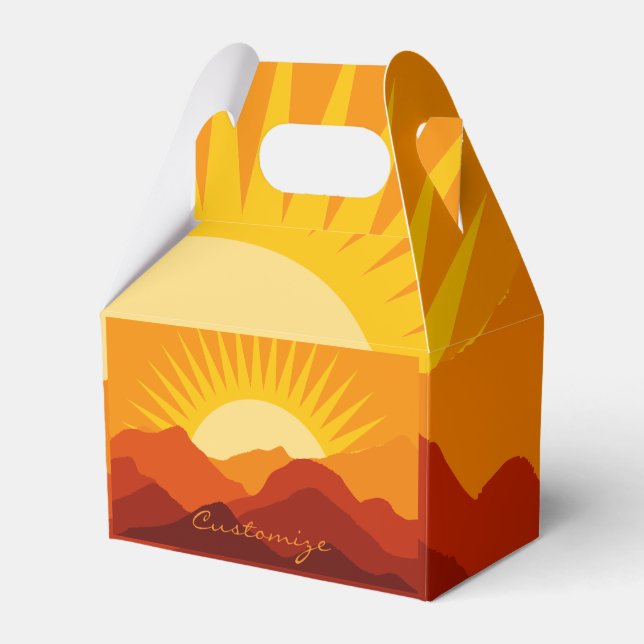 Desert Mountains Sunset Thunder_Cove Favor Boxes (Front Side)