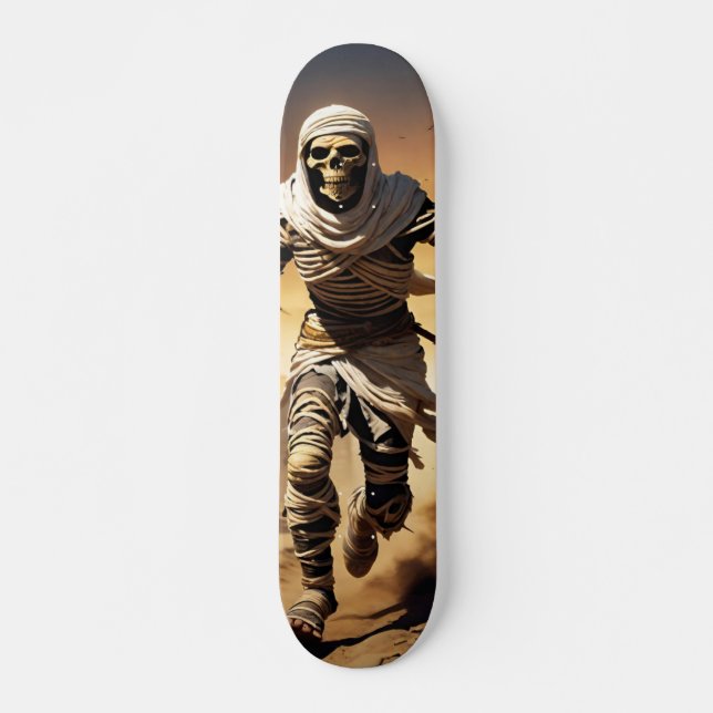 Desert Mummy Skateboard Running. (Front)