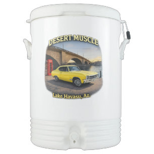 Desert Muscle Retro Car Design Beverage Cooler