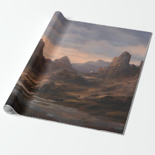 Desert nature outdoors travel wrapping paper
