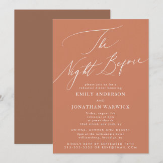 Desert Night Before Rehearsal Dinner Wedding Invitation