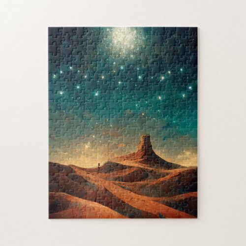 Desert Night Fantasy Landscape Sci_Fi Jigsaw Puzzle