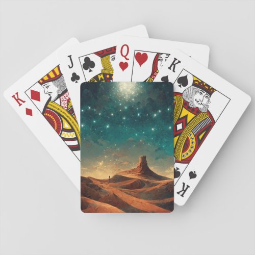 Desert Night Fantasy Landscape Sci_Fi Playing Cards