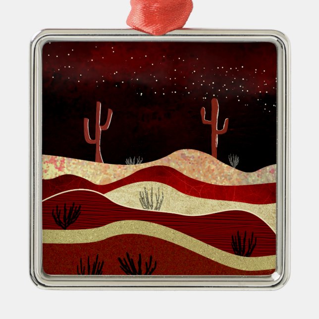Desert Night Metal Ornament (Front)