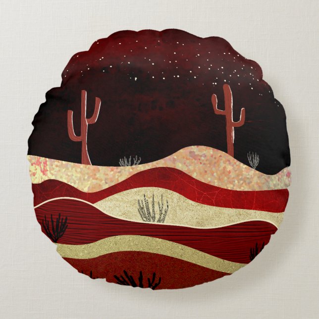 Desert Night Round Pillow (Front)