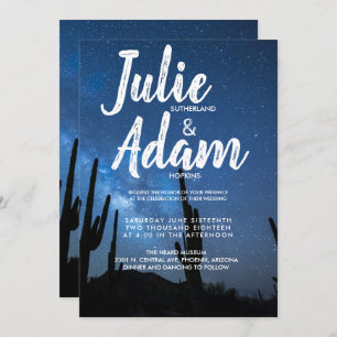 Desert Night Sky Wedding Invitation