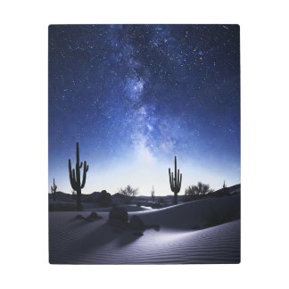 Desert Night with Stars – Starlight Style Metal Print
