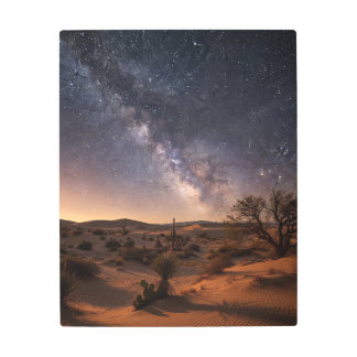Desert Night with Stars – Starlight Style Metal Print