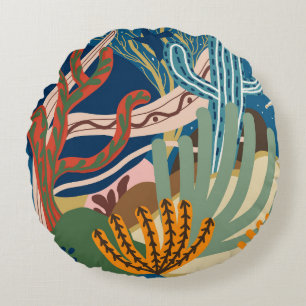 Desert Nights Round Pillow