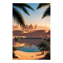 Desert oasis and Lake
