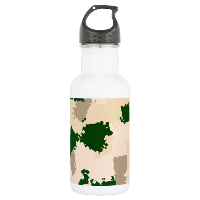 Desert Oasis Camo Stainless Steel Water Bottle (Front)