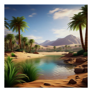 Desert Oasis: Find Peace and Tranquility Poster
