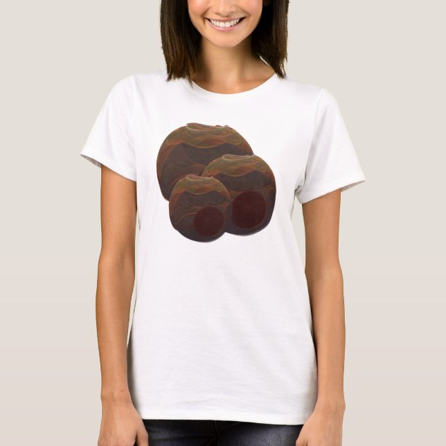 Desert Oasis Fractal Pottery Abstract Art T-Shirt (Front)