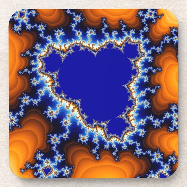 Desert Oasis From Space Abstract Drink Coaster (Front)