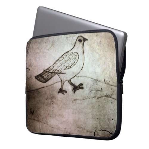 Desert Odyssey Pigeons Sand_Swept Sojourn Laptop Sleeve