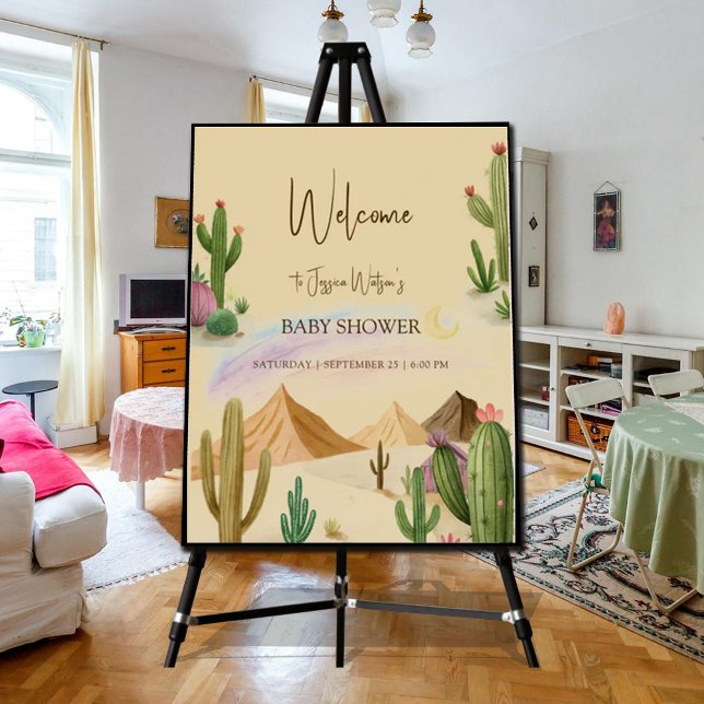Desert Oh Cactus Boy Boho Arch Baby Shower Foam Board (Creator Uploaded)