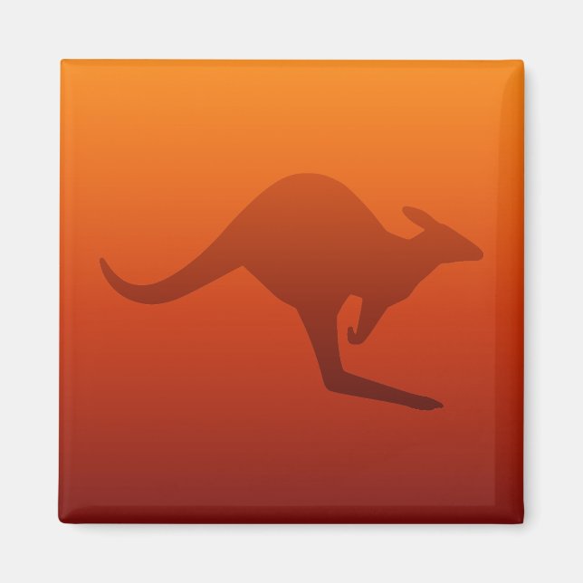 Desert Ombre Brown Kangaroo Magnet (Front)