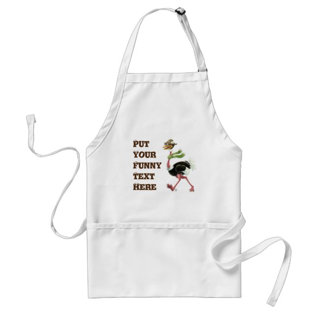 Desert Ostrich Runner Adult Apron (Front)