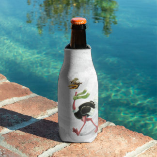 Desert Ostrich Runner Bottle Cooler