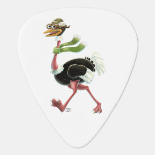 Desert Ostrich Runner Guitar Pick