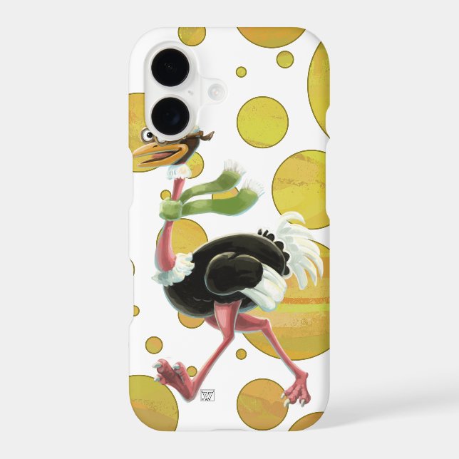 Desert Ostrich Runner Iphone Case (Back)