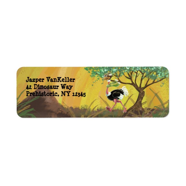 Desert Ostrich Runner Label (Front)