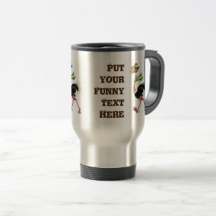 Desert Ostrich Runner Travel Mug