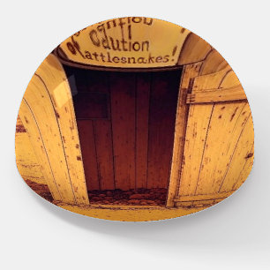 Desert Outhouse glass dome paperweight