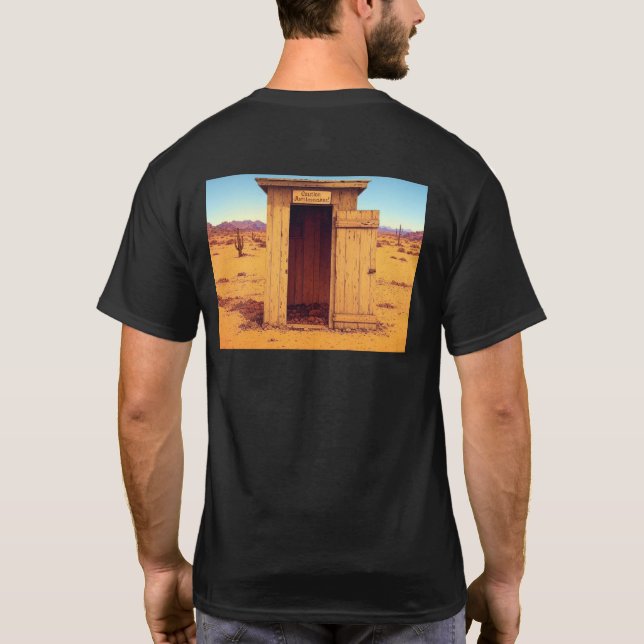 Desert Outhouse men black T-shirt back (Back)