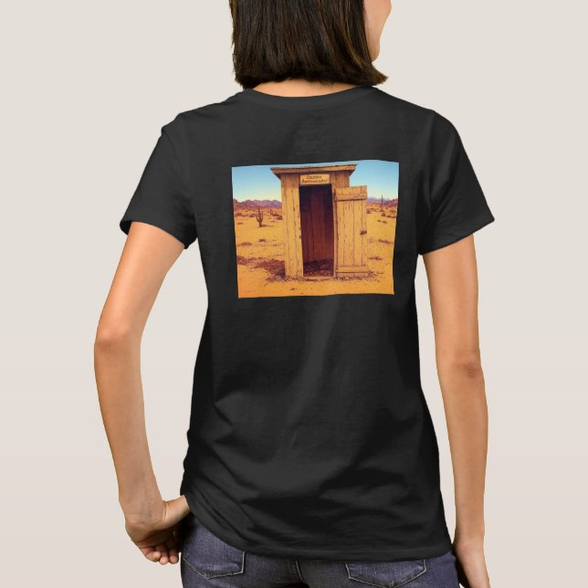 Desert Outhouse women black T-shirt back (Back)