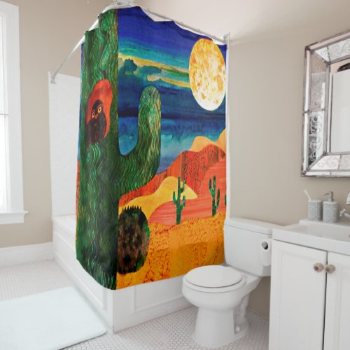 Desert Owl Shower Curtain