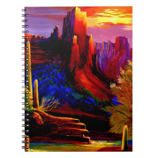 Desert Painted by Sunset Notebook (Front)