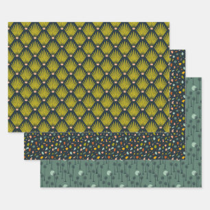 Desert Palm Botanicals, Palm Trees and Terrazzo Wrapping Paper Sheets