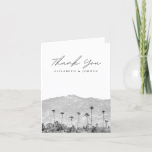 Desert Palm Trees Blank Thank You Card