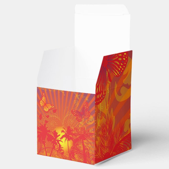 Desert Palms Oasis Design Favor Boxes (Opened)