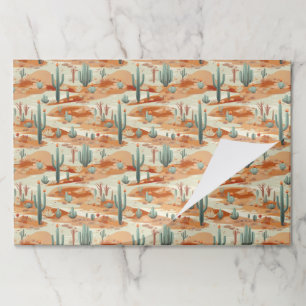 Desert Paper Placemats, Cactus Birthday Table Mats