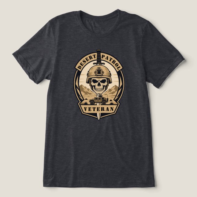 Desert Patrol Veteran Tri-Blend Shirt (Design Front)