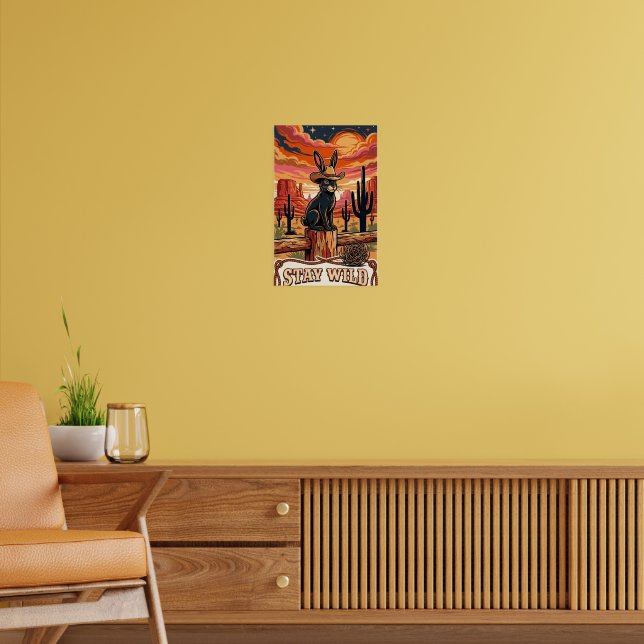 Desert Rabbit Wall Art (Living Room 2)