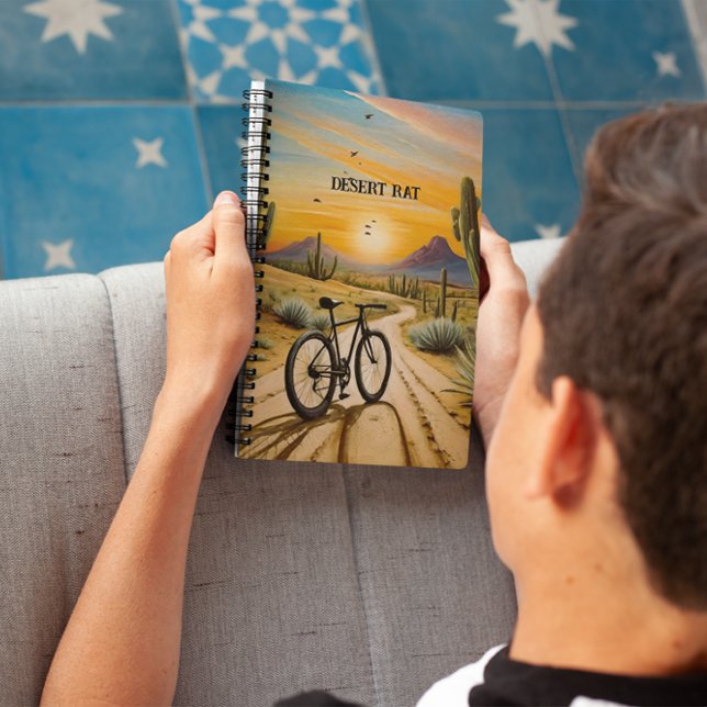 Desert Rat Cycling Mountain Bike Sunset Custom Notebook (Creator Uploaded)