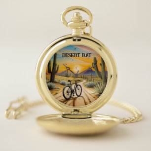 Desert Rat Mountain Bike Southwest Adventure Pocket Watch